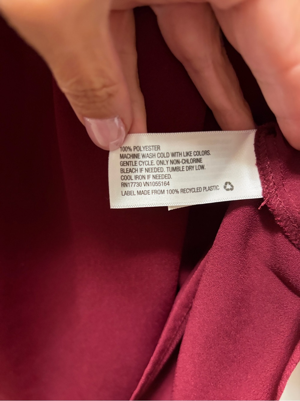 a new day Burgundy Tie-Waist V-Neck Midi Dress - Picture 4 of 6